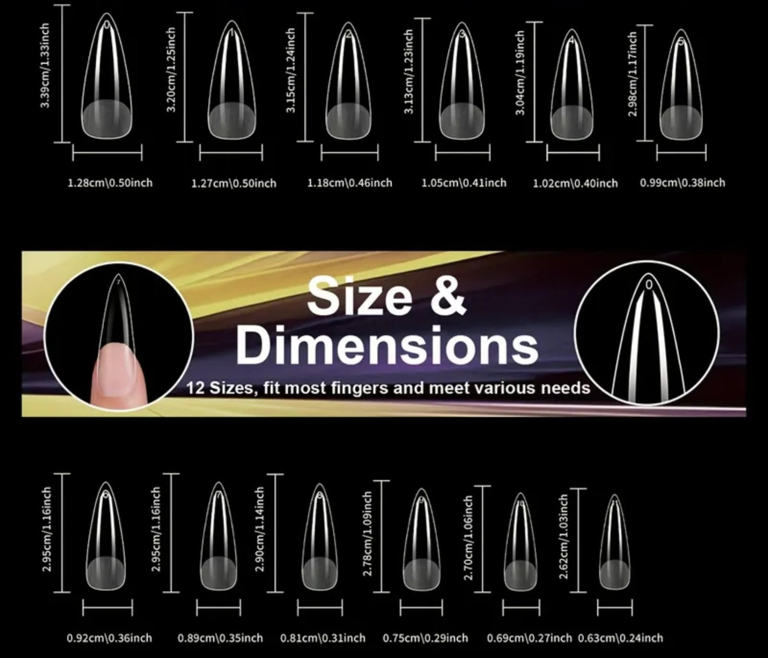 Soft Full Covered Gel Nails Tips Set Half Matte Finish 240 pieces