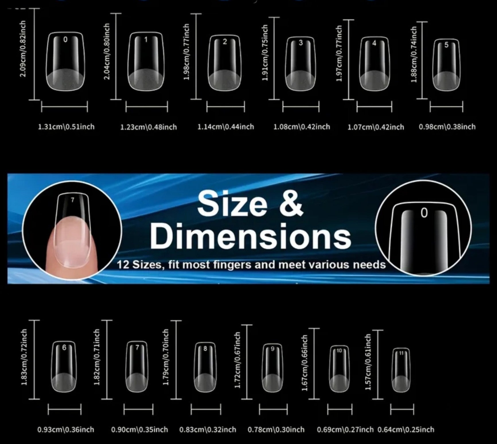 Soft Full Covered Gel Nails Tips Set Half Matte Finish 240 pieces