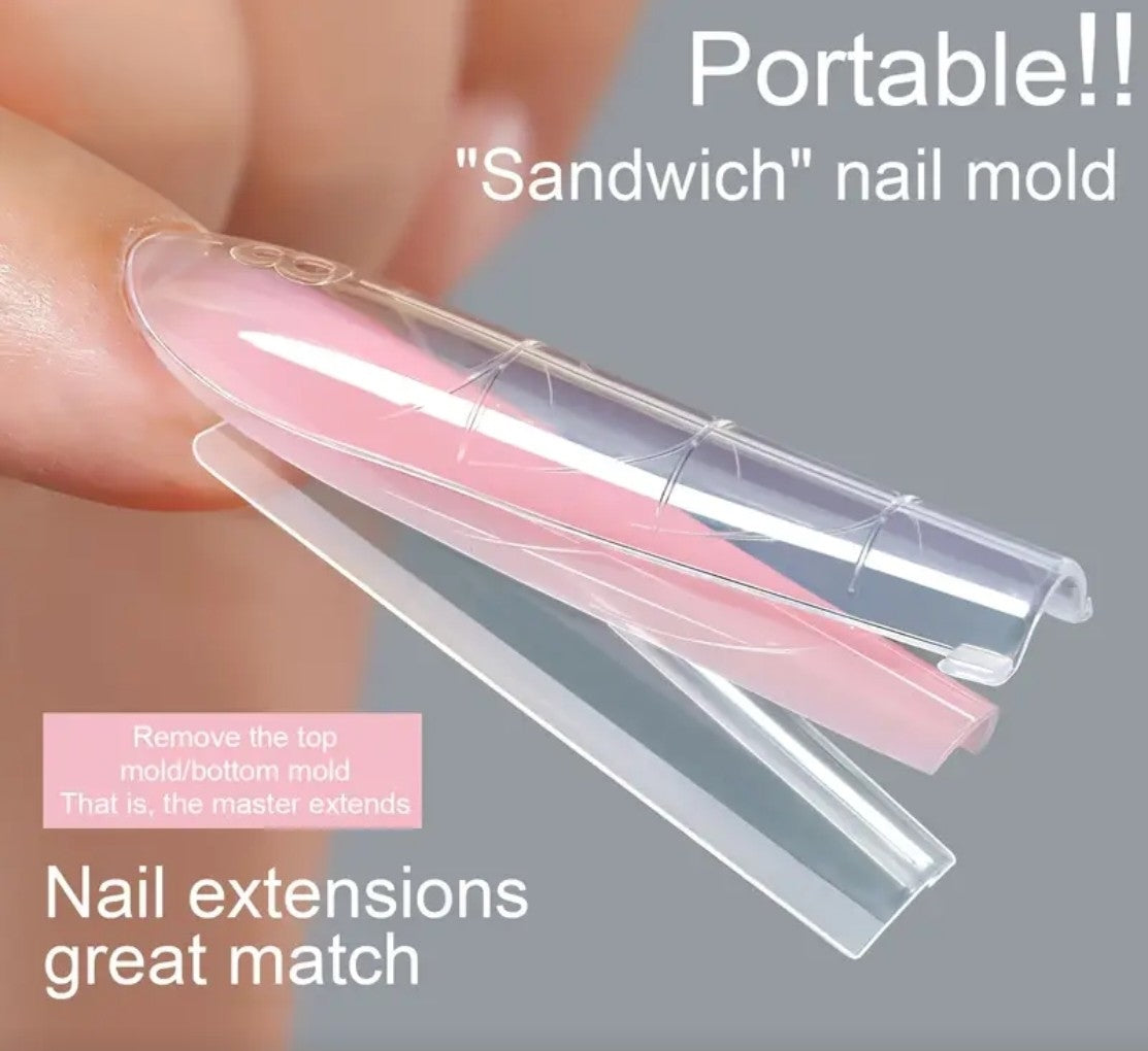 Water Drop Sandwich Layer Nail Dual Form 15 pieces DIY