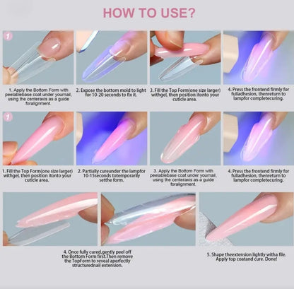 Water Drop Sandwich Layer Nail Dual Form 15 pieces DIY