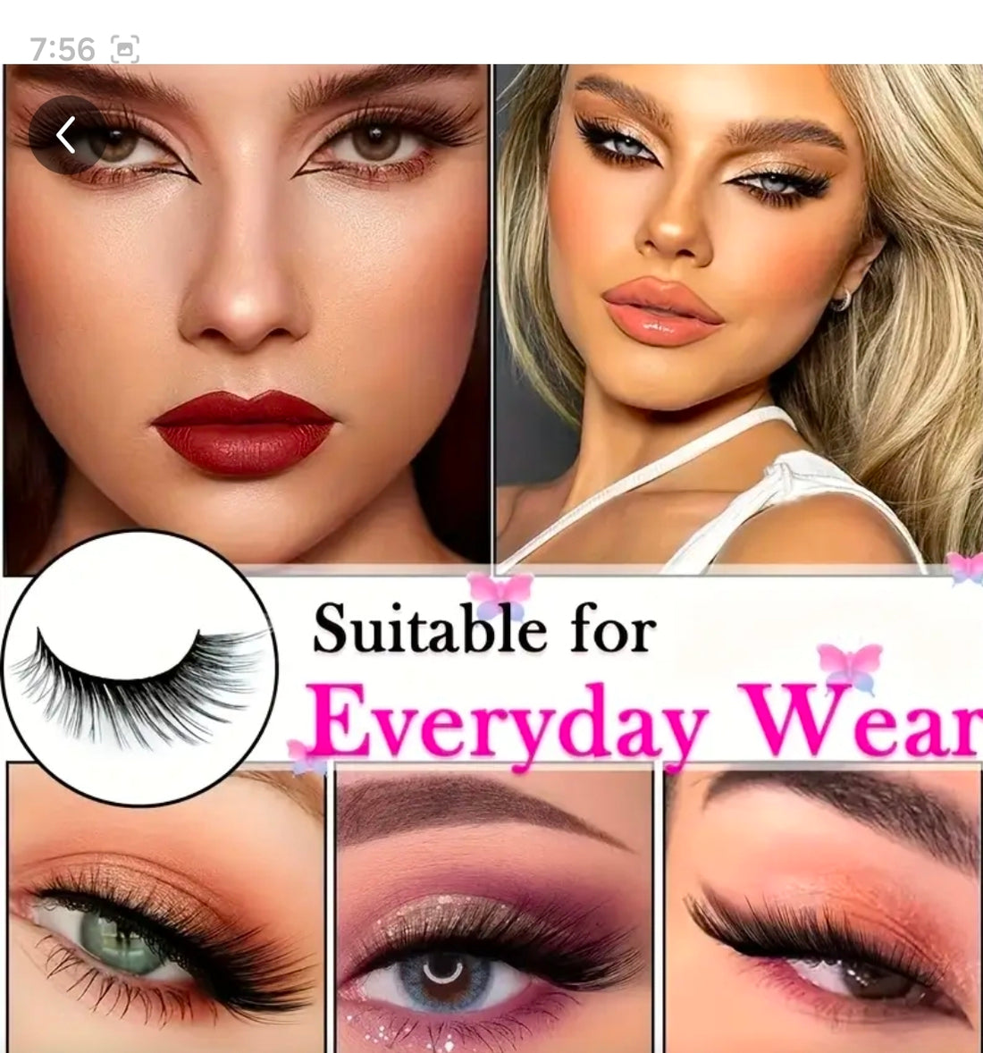 3D Cat-Eye Eyelashes Dramatically Fox-Eye Style with Thick, Fluffy, Elongated Individual Kit