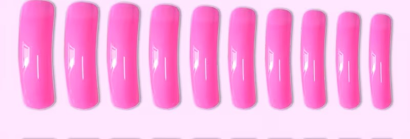 XL Square Curved Nail Set in Multiple Colors 20-24 pieces (A001 - A002)