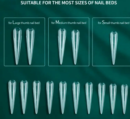 Butterfly Shape Dual Pool Gel Extension Nail Mold 14 pieces