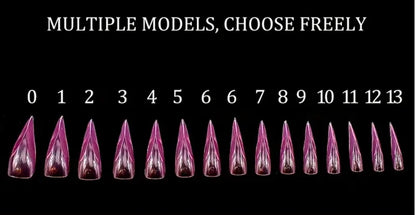 Pink Dragon Curved Stiletto Nail Form 14 pieces