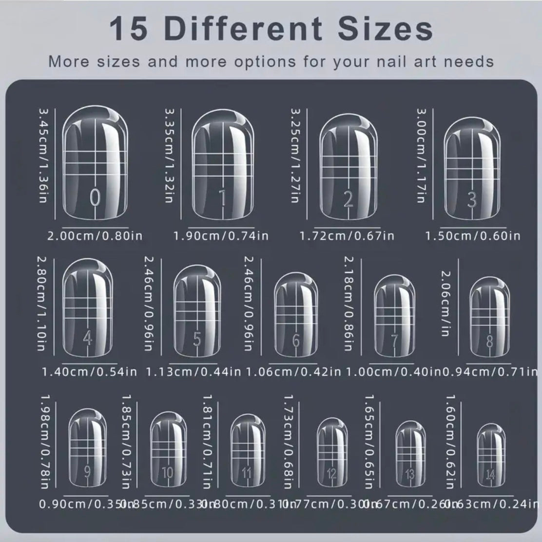 Toe Nail Dual Forms 15 -16 pieces