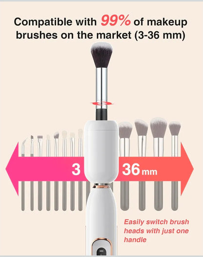 Hilunda 2 in 1 Nail Drill Electric Nail File with Makeup Brush Cleaner