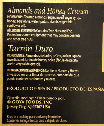 El Quijote Turron 3 different Flavors
