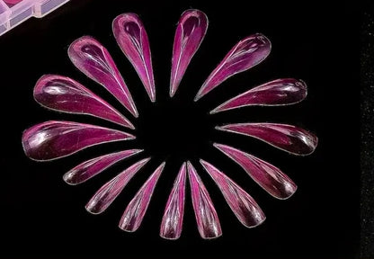 Pink Dragon Curved Stiletto Nail Form 14 pieces