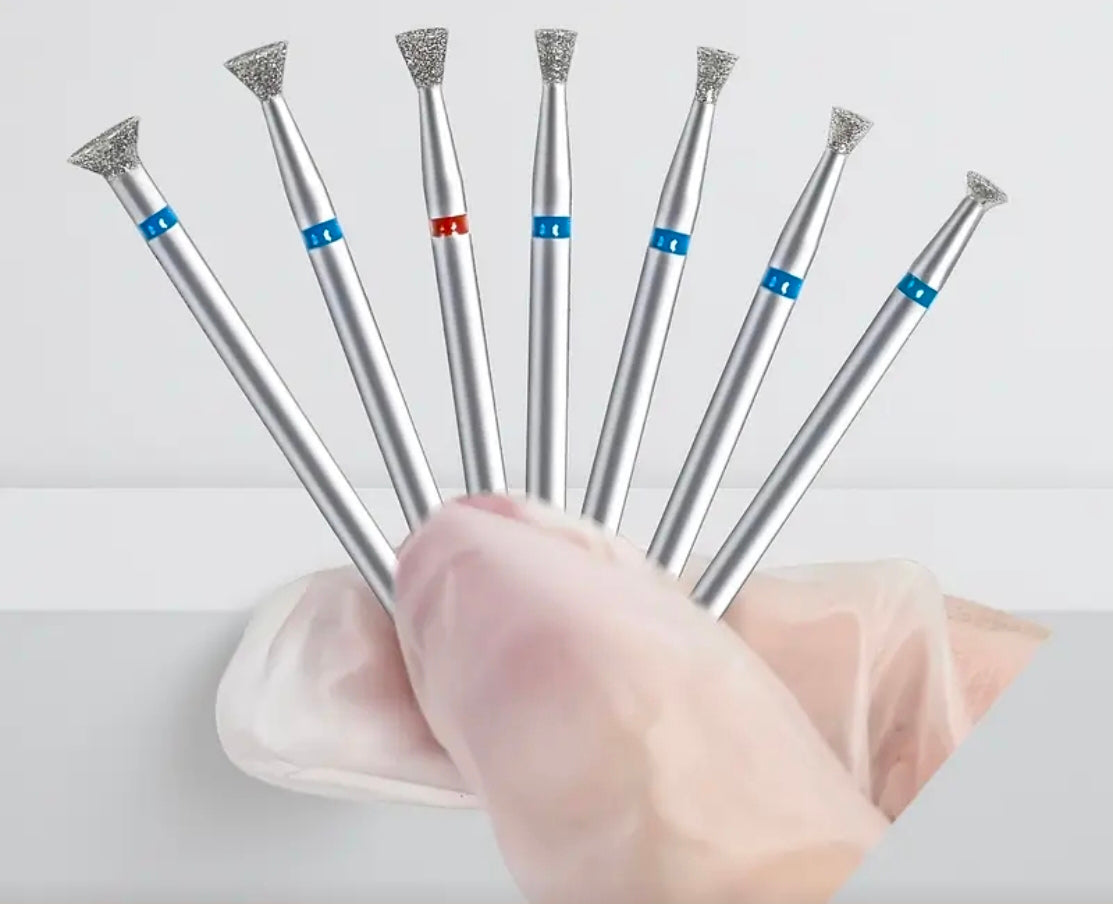 Acrylic Nail Gel Drill Tips 7 pieces
