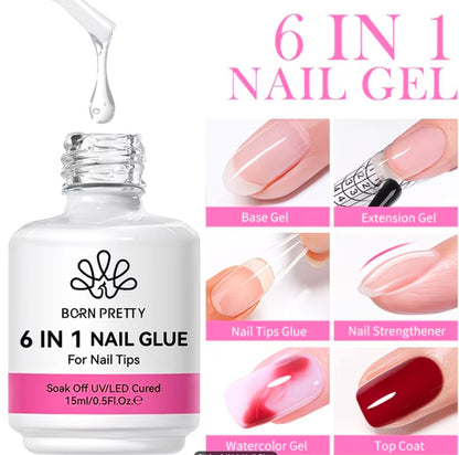6 in 1 Nail Adhesive Glue Gel 15ml