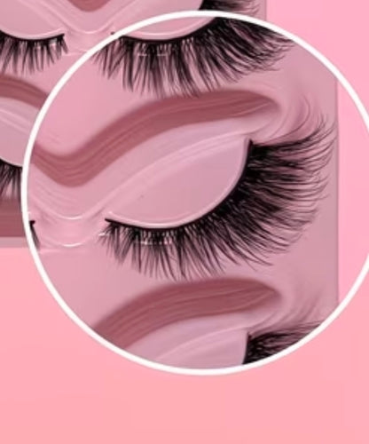 Self-Adhesive CatEye False Eyelashes Slim &amp; Long D Curve