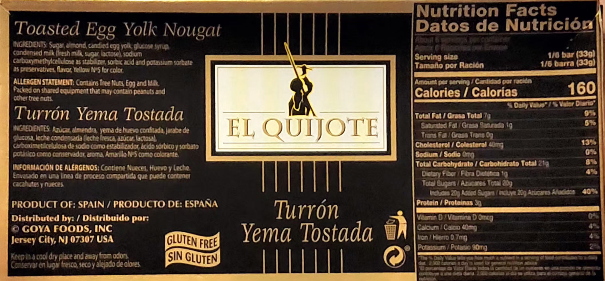 El Quijote Turron 3 different Flavors