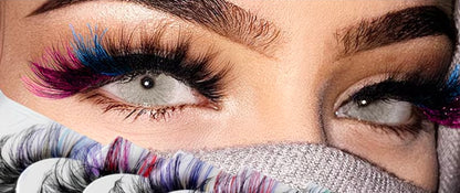 Russian Multi-Color False Eyelashes D Curl Thick