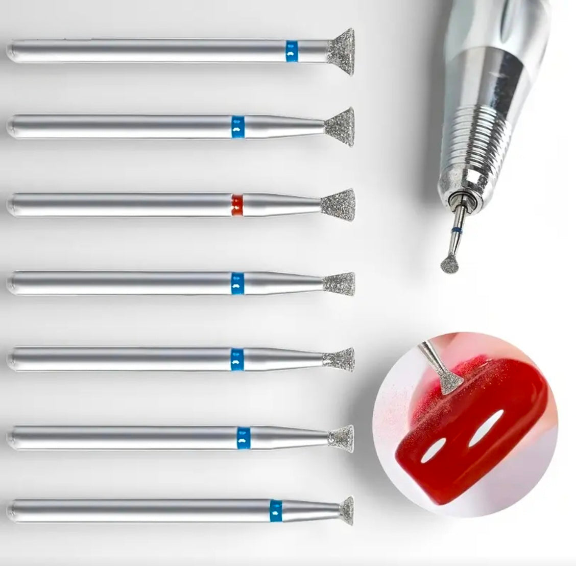 Acrylic Nail Gel Drill Tips 7 pieces