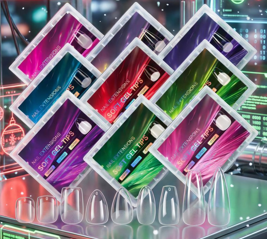 Soft Full Covered Gel Nails Tips Set Half Matte Finish 240 pieces