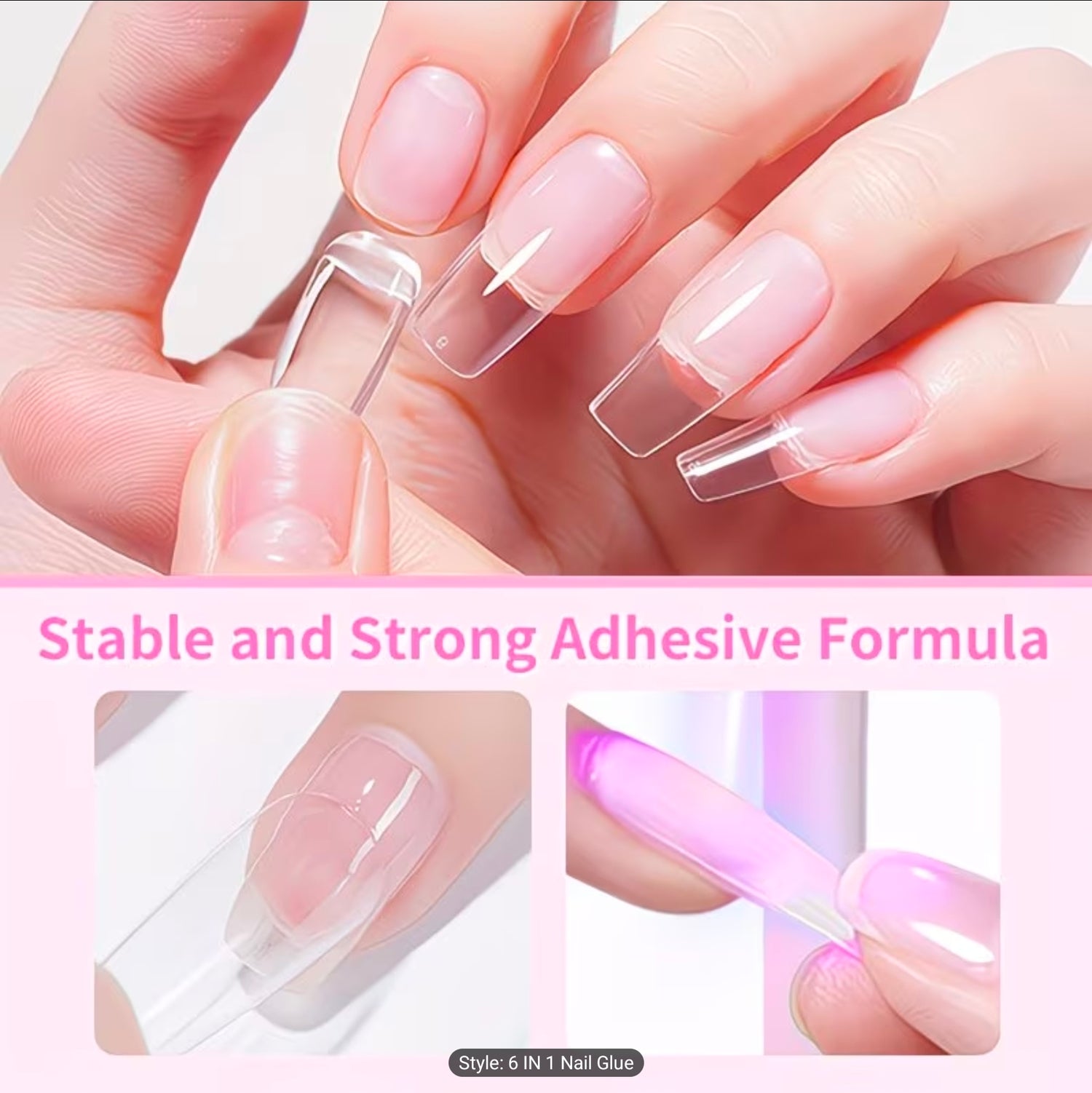 6 in 1 Nail Adhesive Glue Gel 15ml