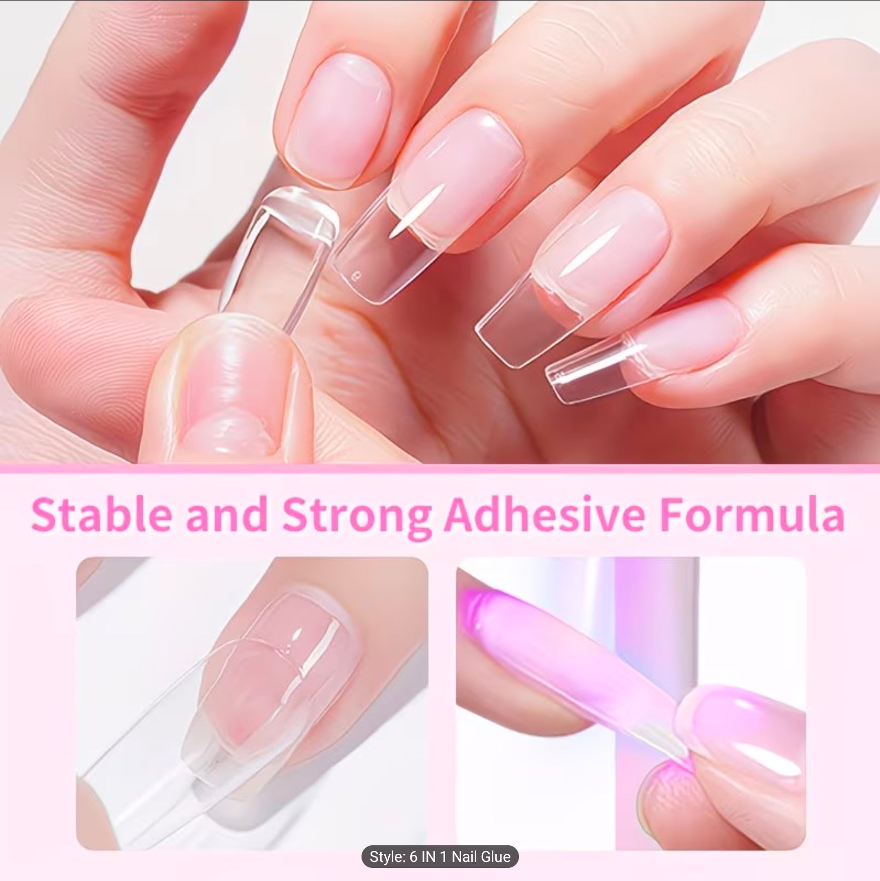 6 in 1 Nail Adhesive Glue Gel 15ml