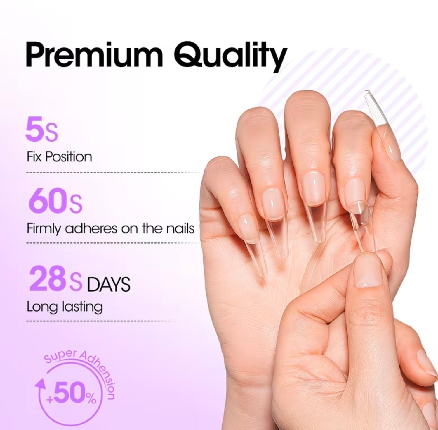 4 in 1 Nail Glue Gel 15ml Soak off/UV Led cured 2 piece