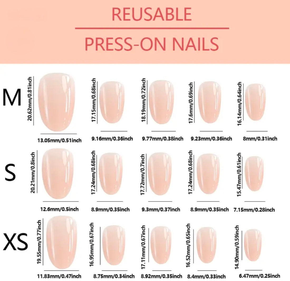 Short Almond Nude Gel Nails 30 Piece Set Non-custom