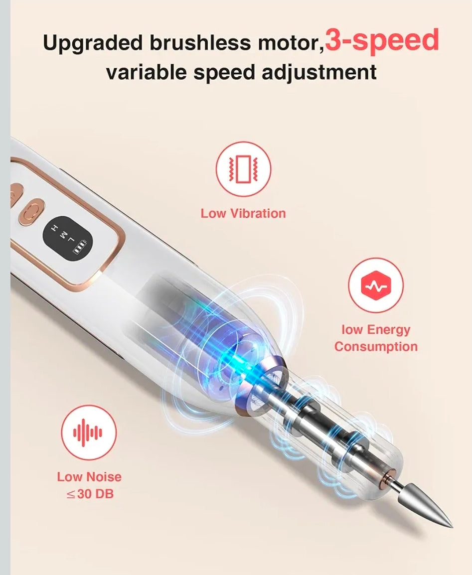 Hilunda 2 in 1 Nail Drill Electric Nail File with Makeup Brush Cleaner