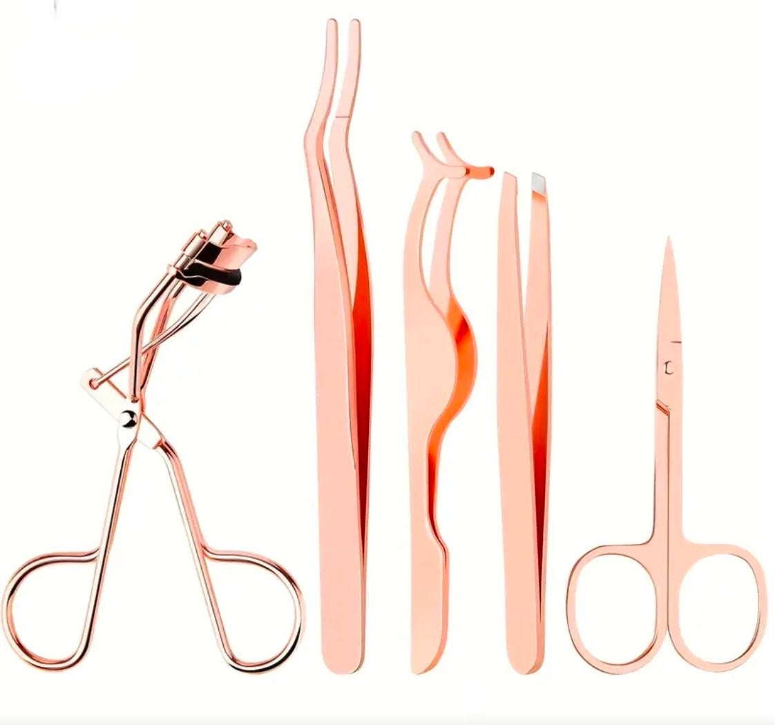 5 pcs Rose Gold Eyelash Applicator Tool