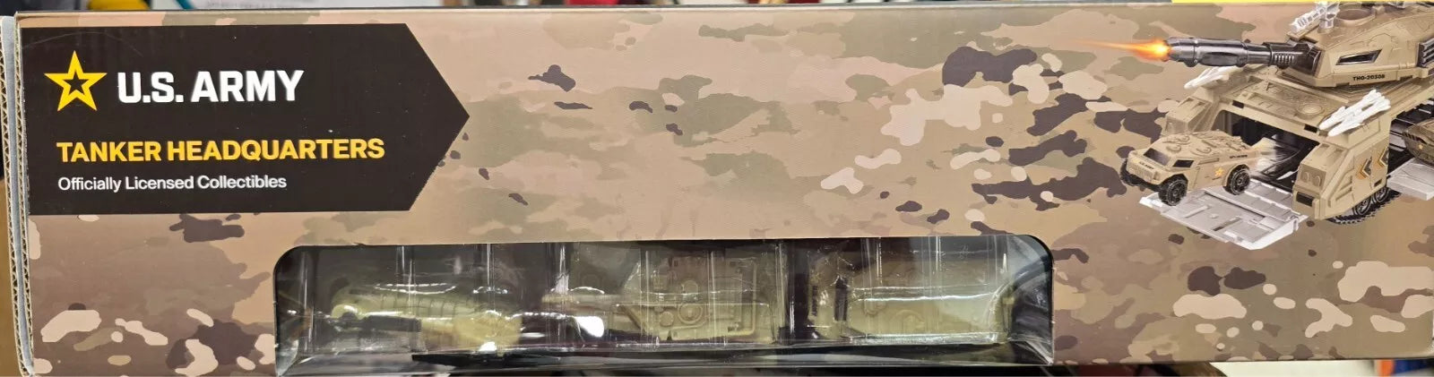US Army Tanker Headquarters 14pcs Play Set, Hatches, Storage and Helipad Landing