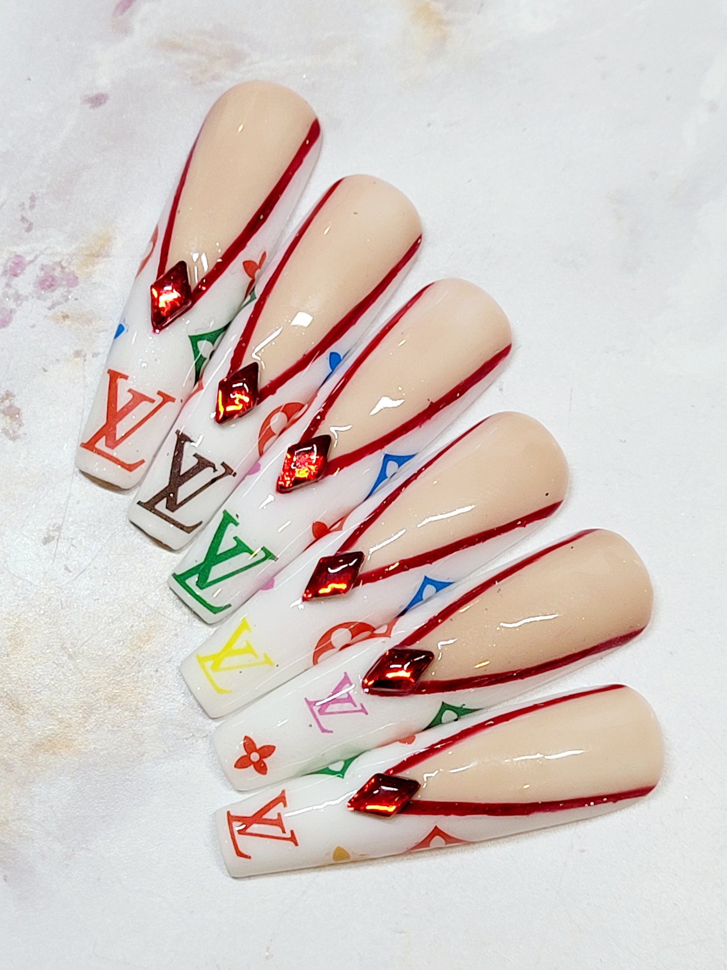 XXL Coffin Logo Decals Custom Press-Ons with Foils and Rhinestones 20-24 pieces