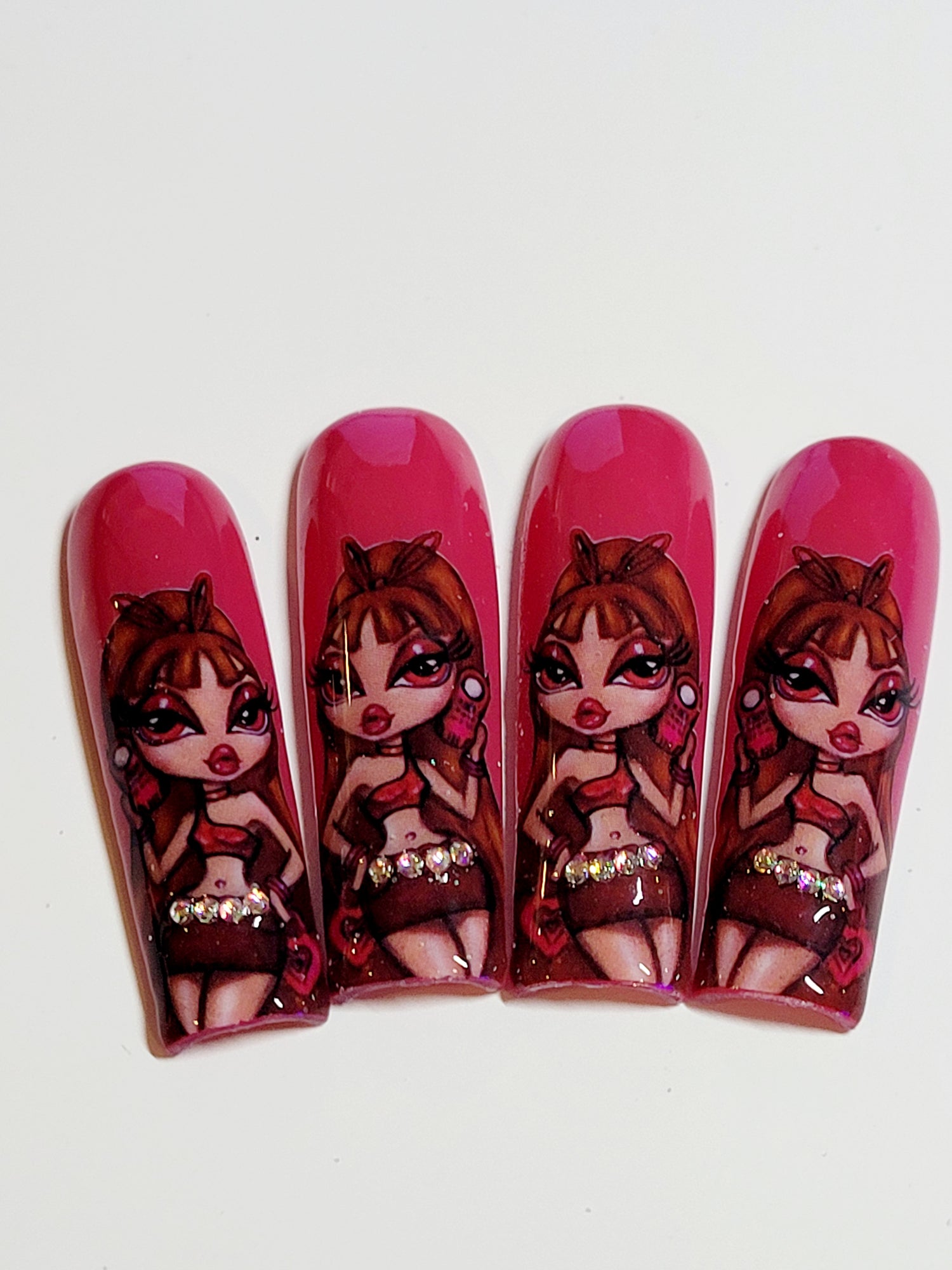 XXL Square Brat Design Press-Ons 20-24 pieces