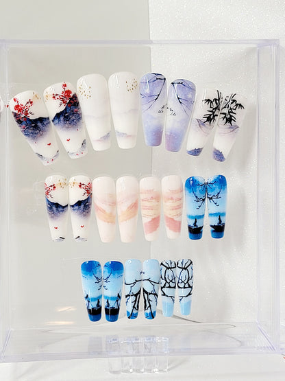 Long Coffin Various Design in Stackable Box 20-24 pieces