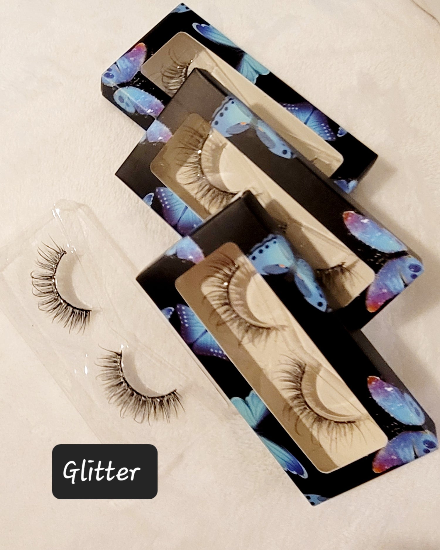 35mm Eyelashes Mixed with Diamond