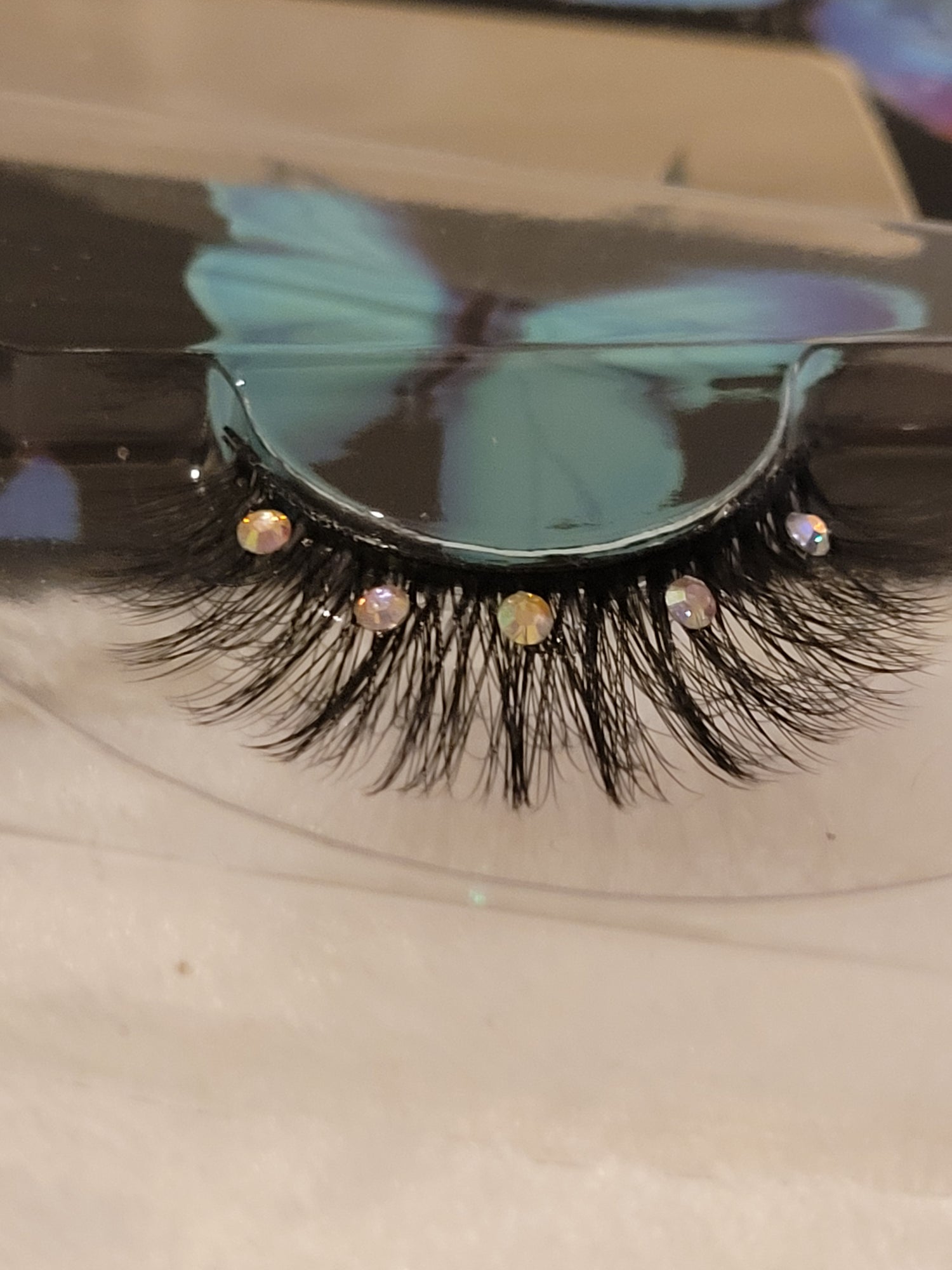 35mm Eyelashes Mixed with Diamond