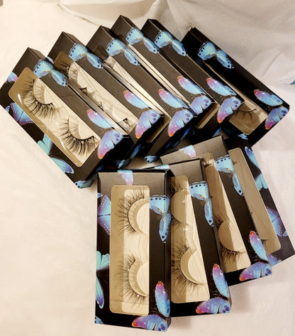 35mm Eyelashes Mixed with Diamond